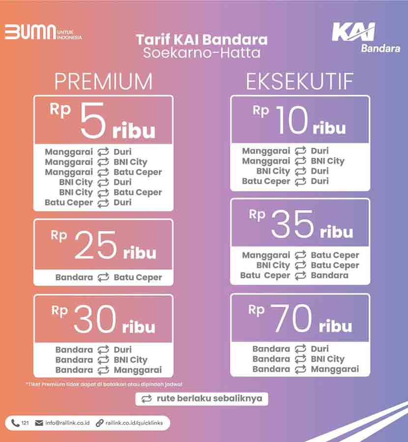 Tiket KA Bandara Premium