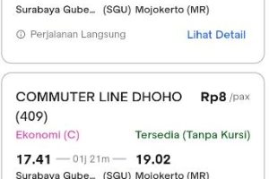 Tiket KAI Promo Rp 8